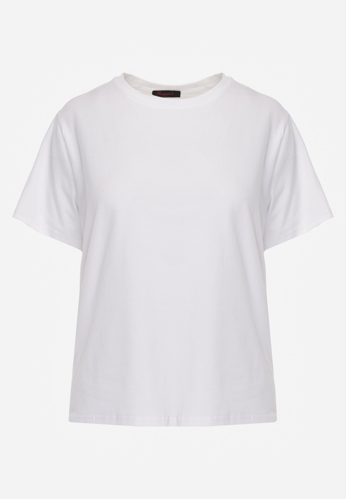 romee's Tricou Alb de Bumbac Decorat Lateral cu Decupaje Brinelle