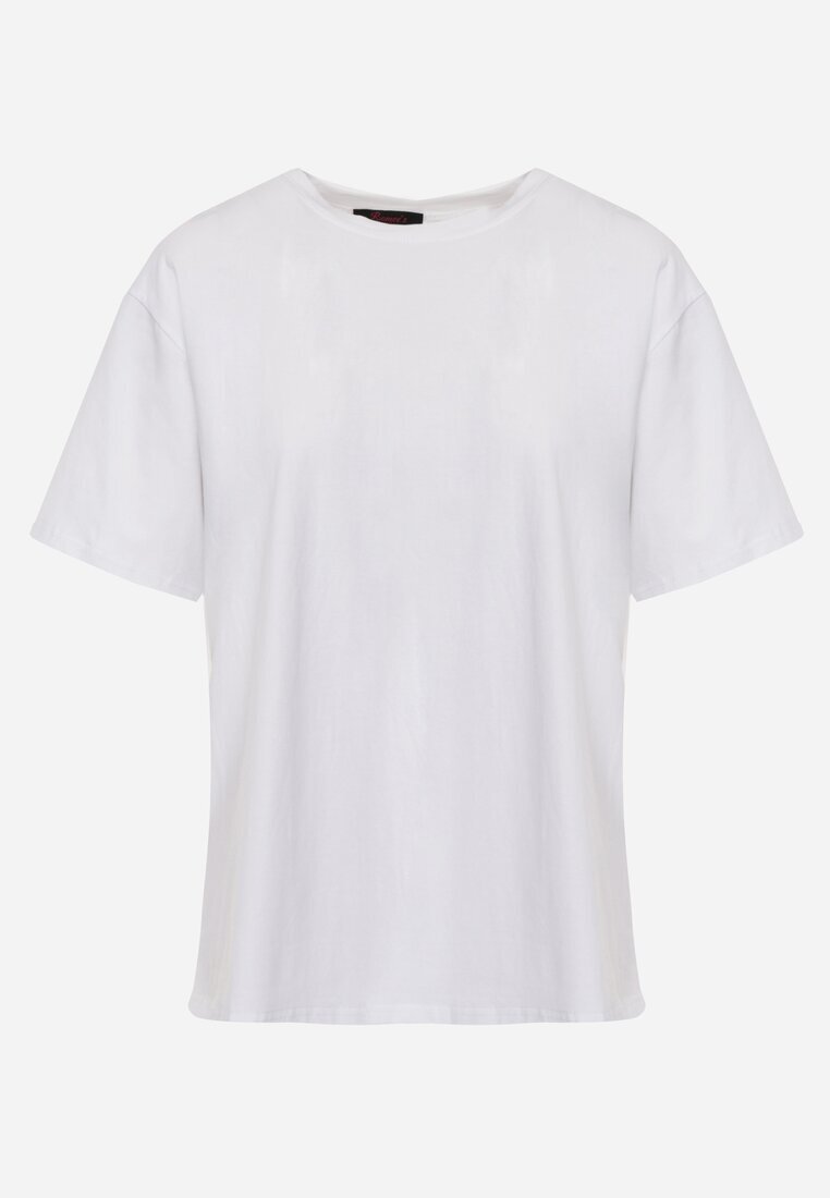 romee's Tricou Alb de Bumbac Oversize Neduna