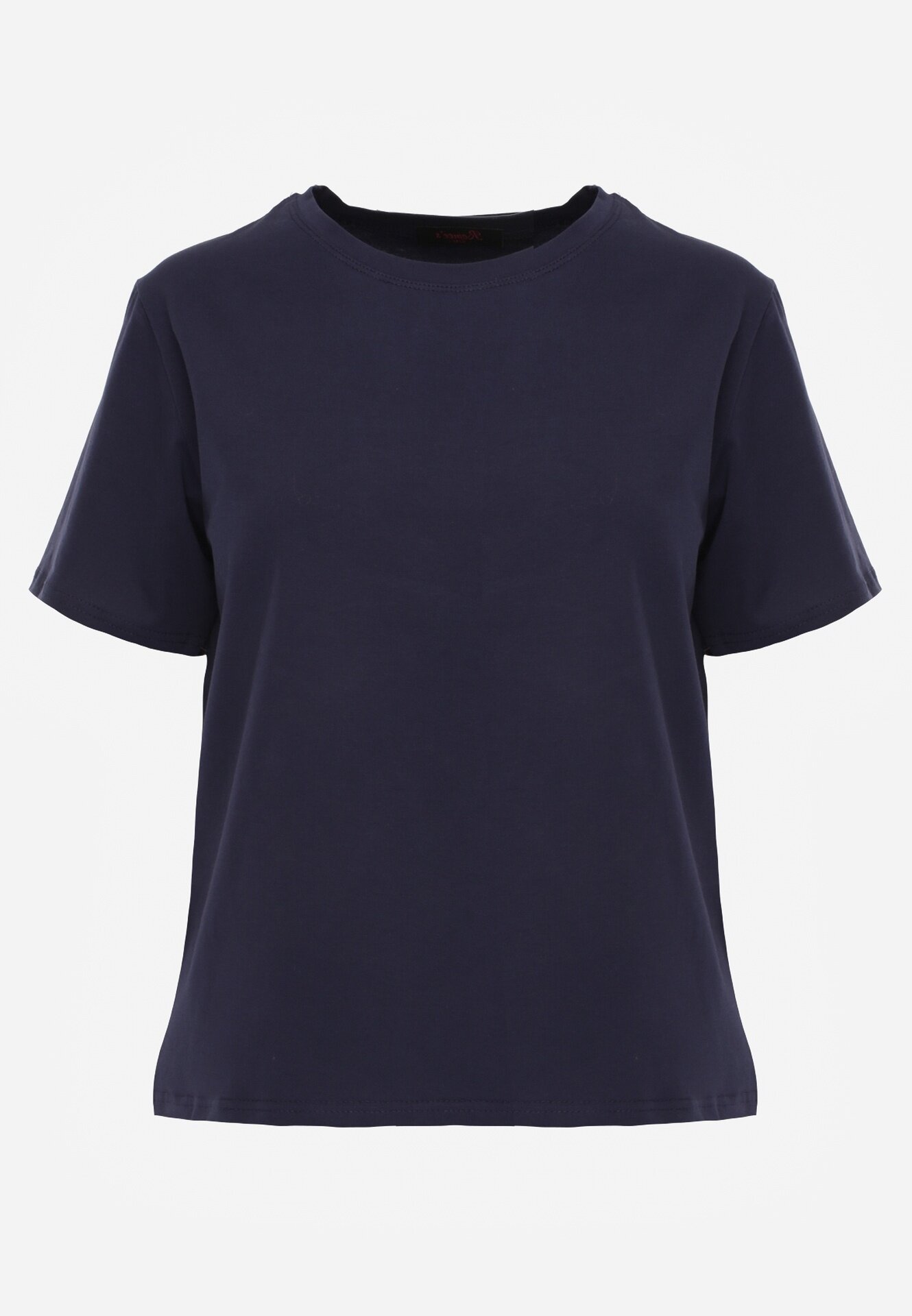 romee's Tricou bleumarin din bumbac decorat pe lateral cu fante Brinelle