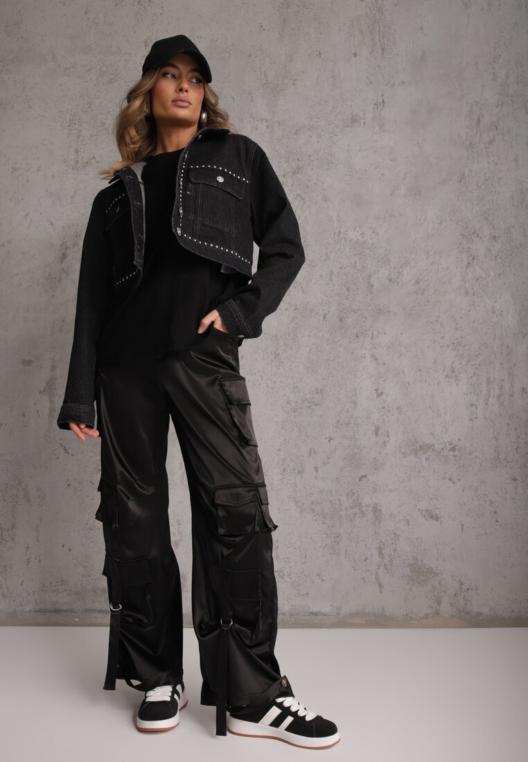 romee's Tricou Negru de bumbac oversize Neduna