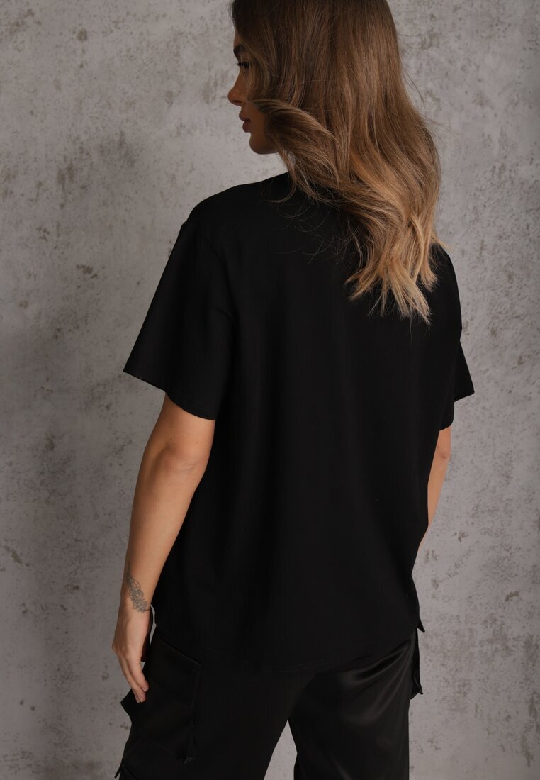 romee's Tricou Negru de bumbac oversize Neduna