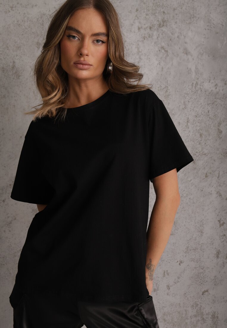 romee's Tricou Negru de bumbac oversize Neduna