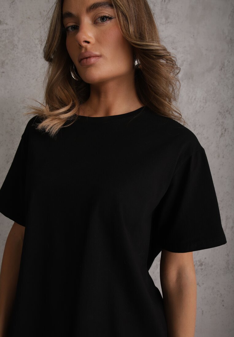 romee's Tricou Negru de bumbac oversize Neduna