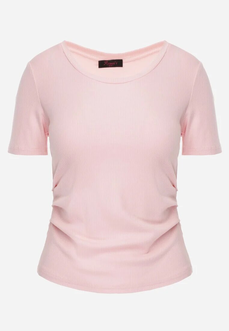 romee's Tricou Roz cu dungi cu încrețituri pe laterale Nedala