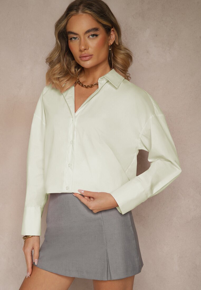 rosa Cămașă Casual Verde din Bumbac Naliraella