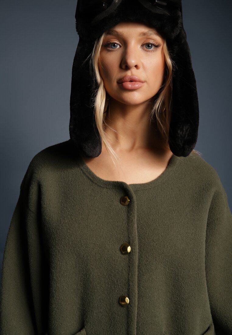rosa Cardigan Verde Deschis din Viscoză Hanneth