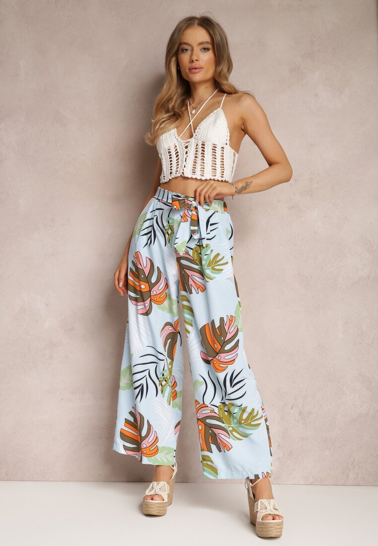 rosa Pantaloni albastru deschis largi Sofadia
