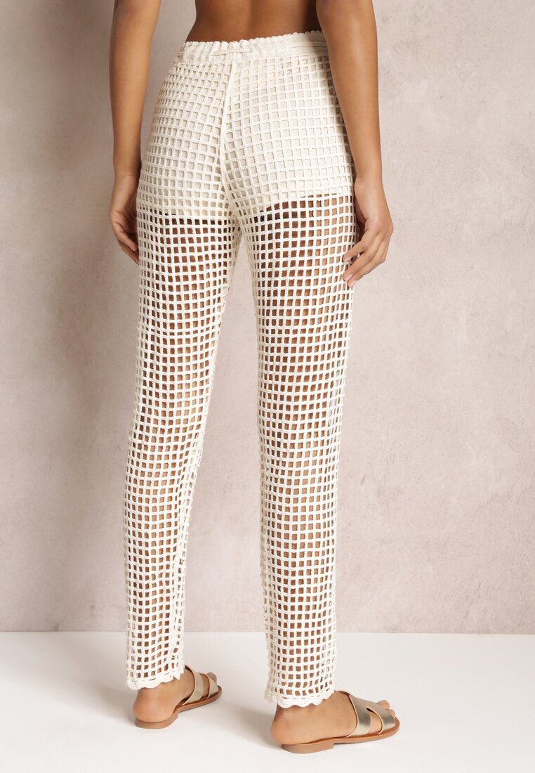 rosa Pantaloni Bej deschis Croșetați Maeby