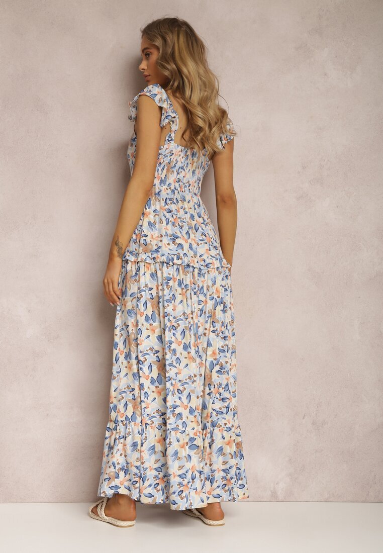 rosa Rochie Alb-Albastru Agarynome