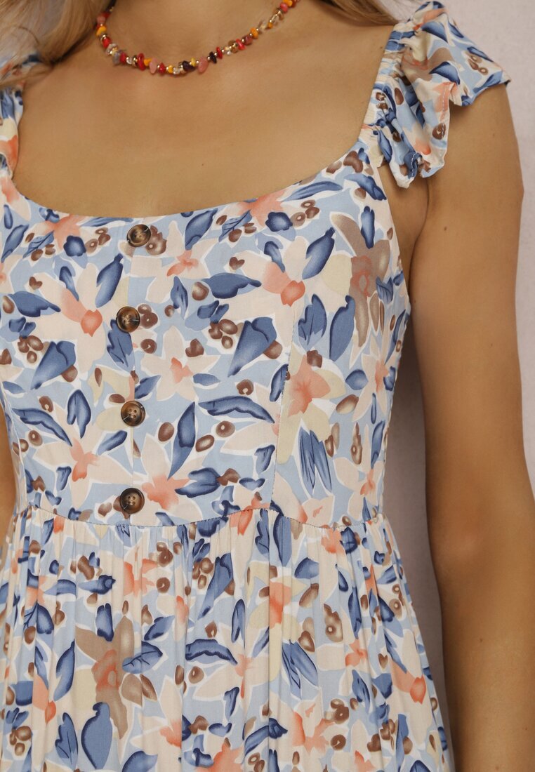 rosa Rochie Alb-Albastru Agarynome