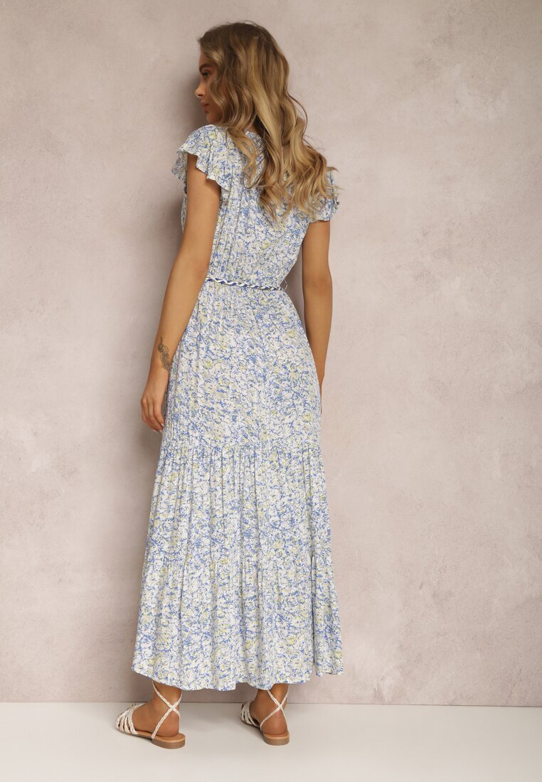 rosa Rochie Alb-Albastru cu șnur Olathe