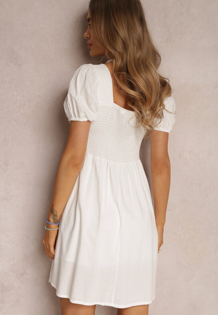 rosa Rochie Albă Din bumbac Xysnea