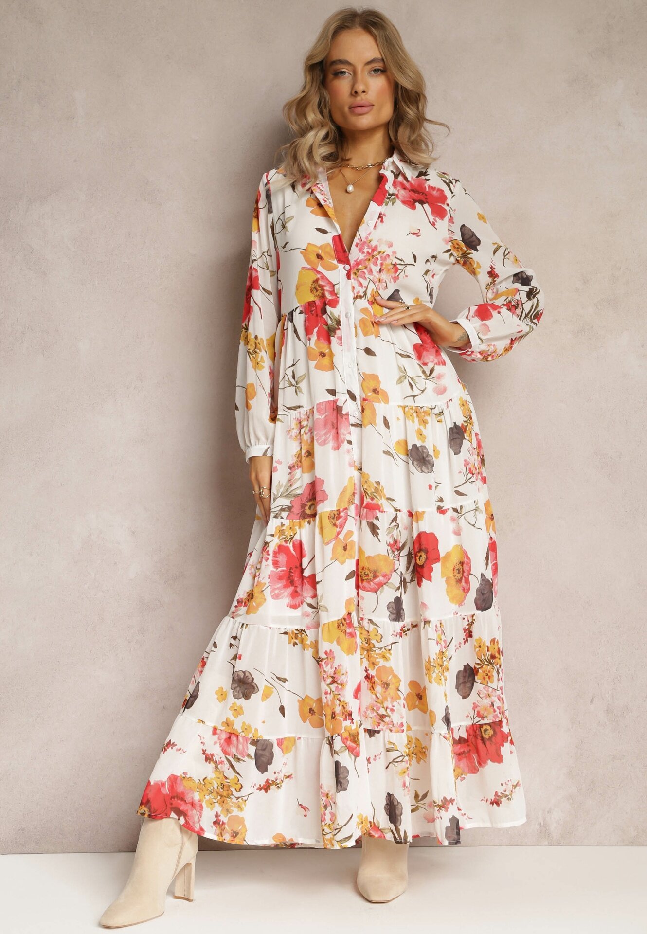 rosa Rochie Albă Klymano
