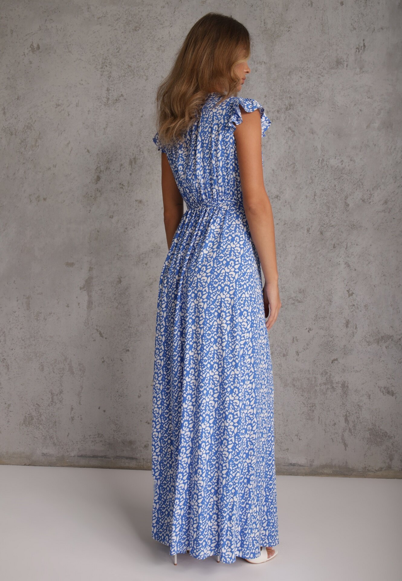 rosa Rochie Albastră din Viscoză Appamene