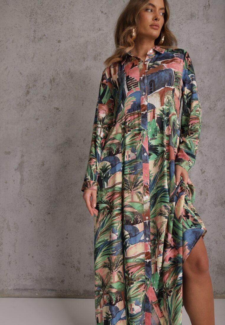 rosa Rochie Albastru-Verde Basomela