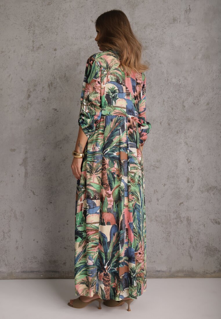 rosa Rochie Albastru-Verde Basomela