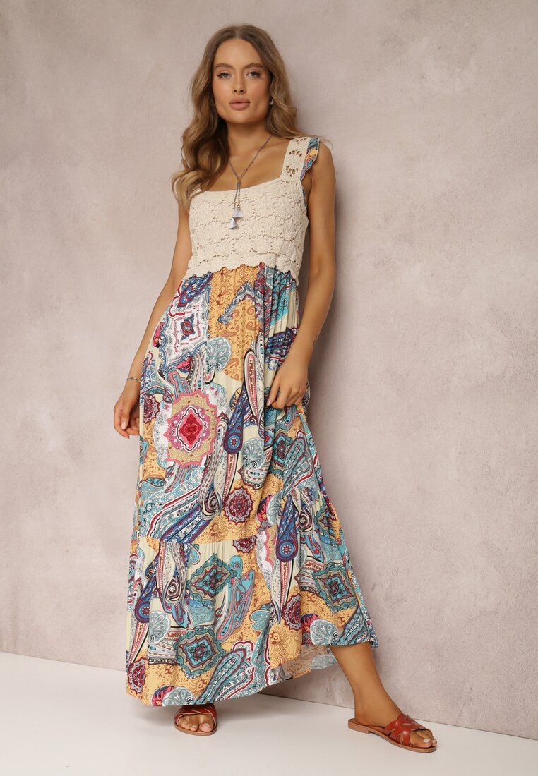 rosa Rochie Bej-Albastru Grayah