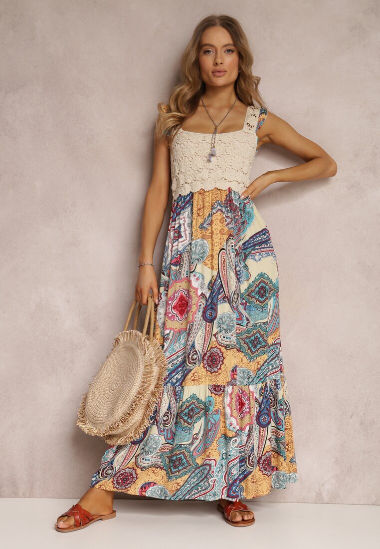 rosa Rochie Bej-Albastru Grayah