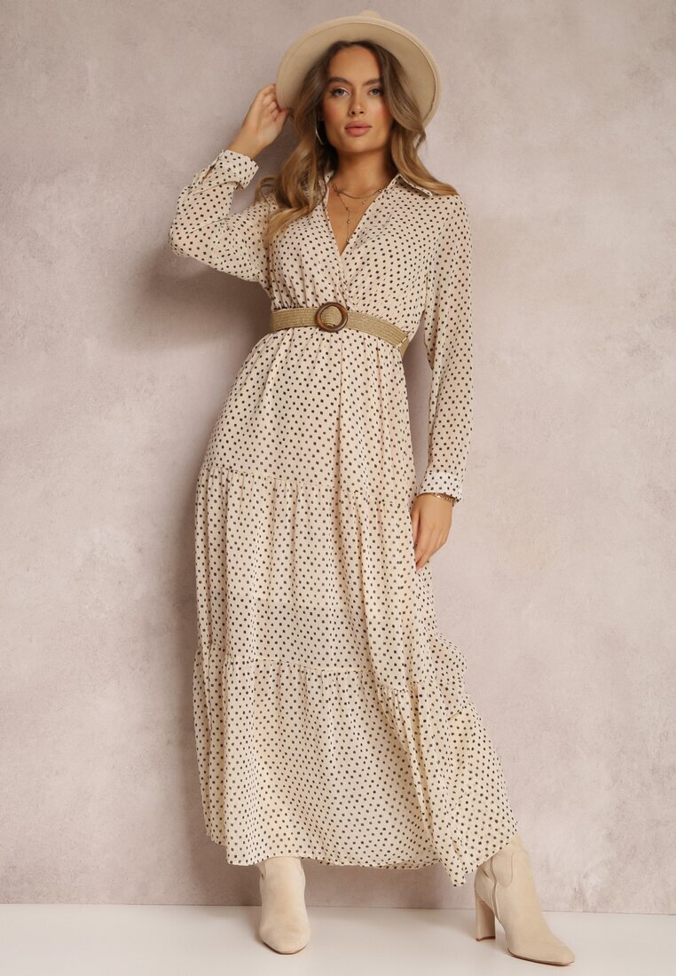 rosa Rochie Bej deschis Cu centură Erenope