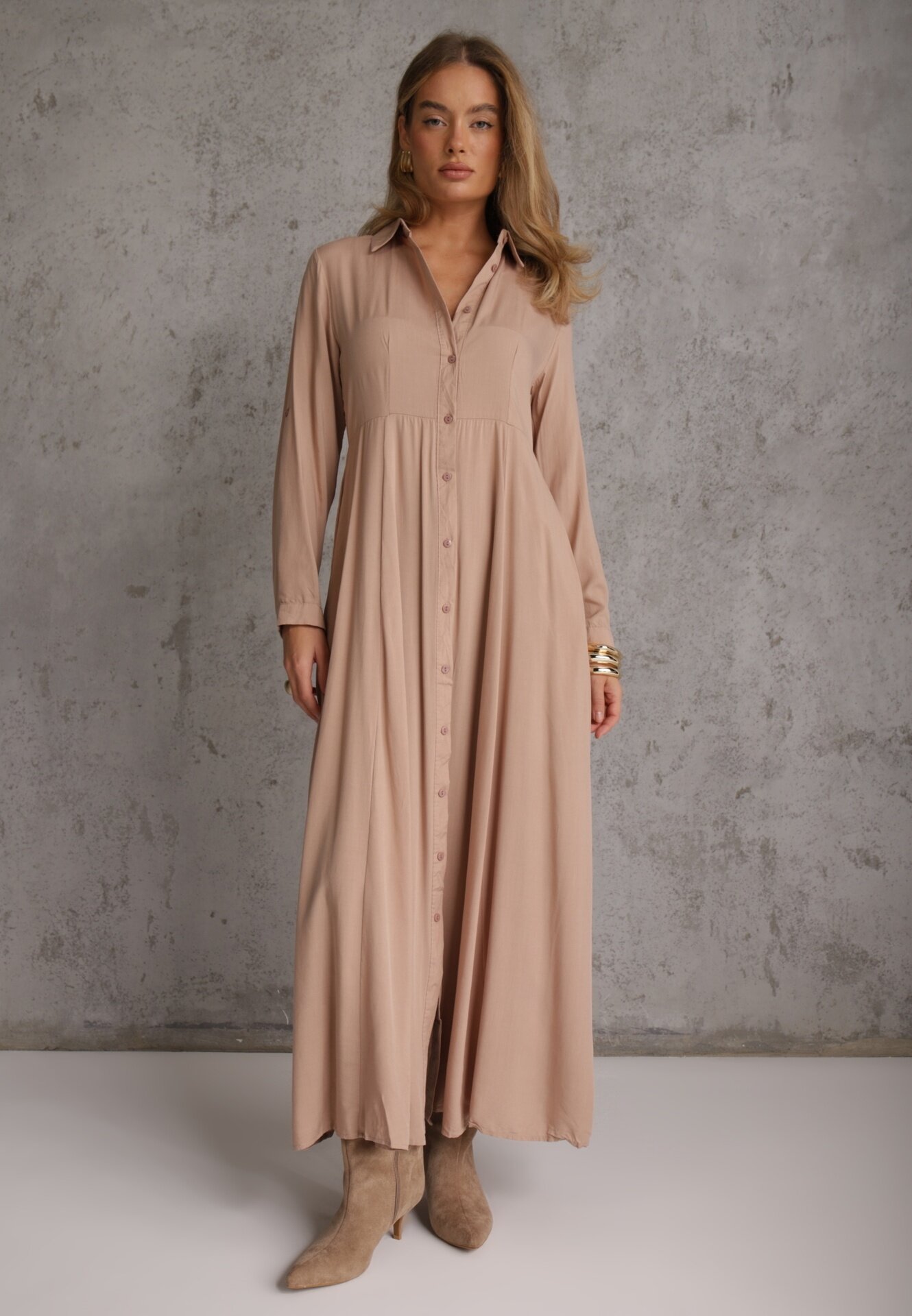 rosa Rochie Bej Hillcrest
