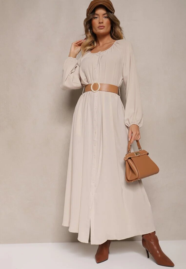 rosa Rochie Bej Palane