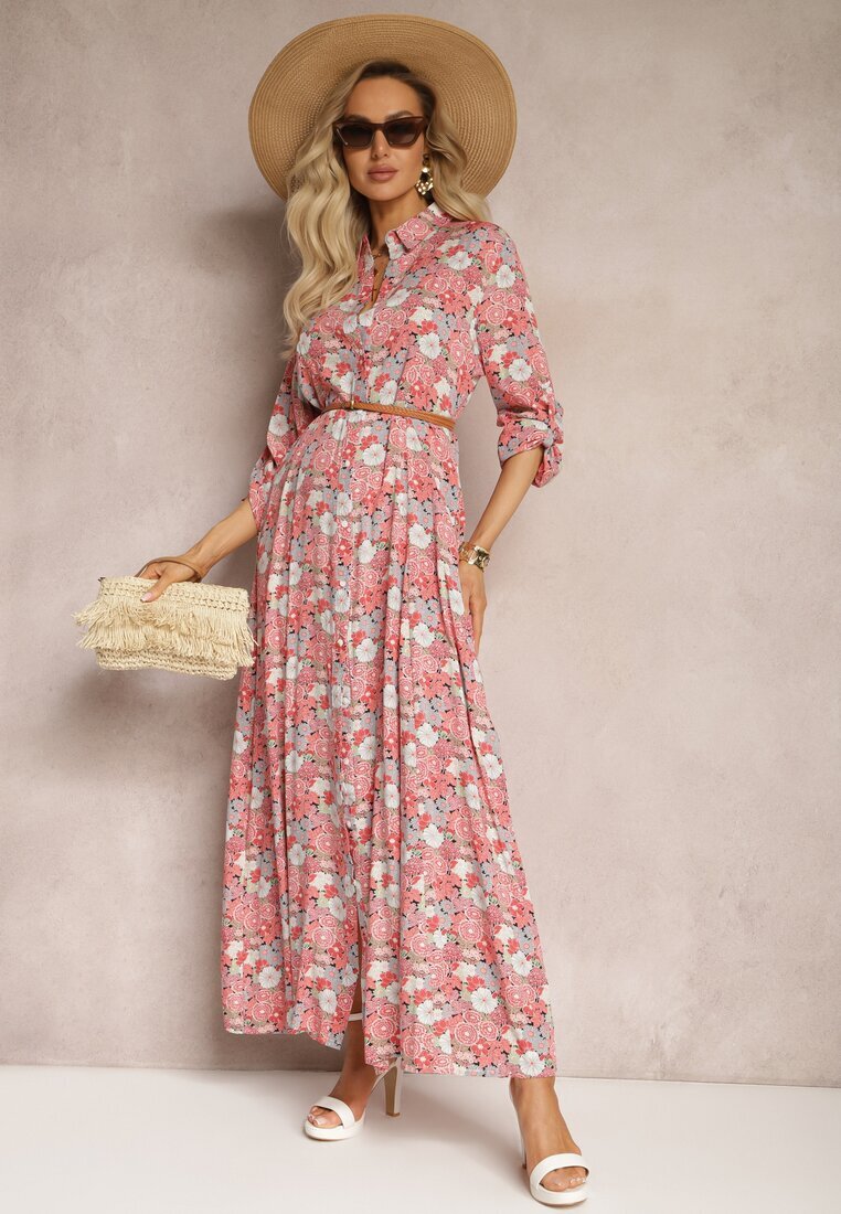 rosa Rochie Cămașă Roz-Roșu Castorius
