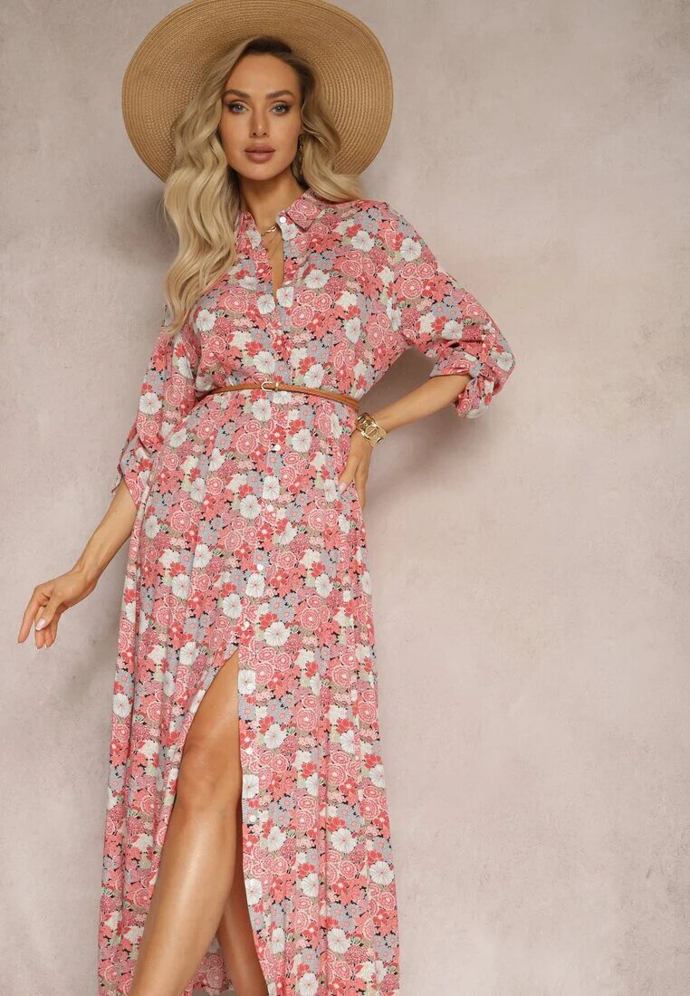 rosa Rochie Cămașă Roz-Roșu Castorius