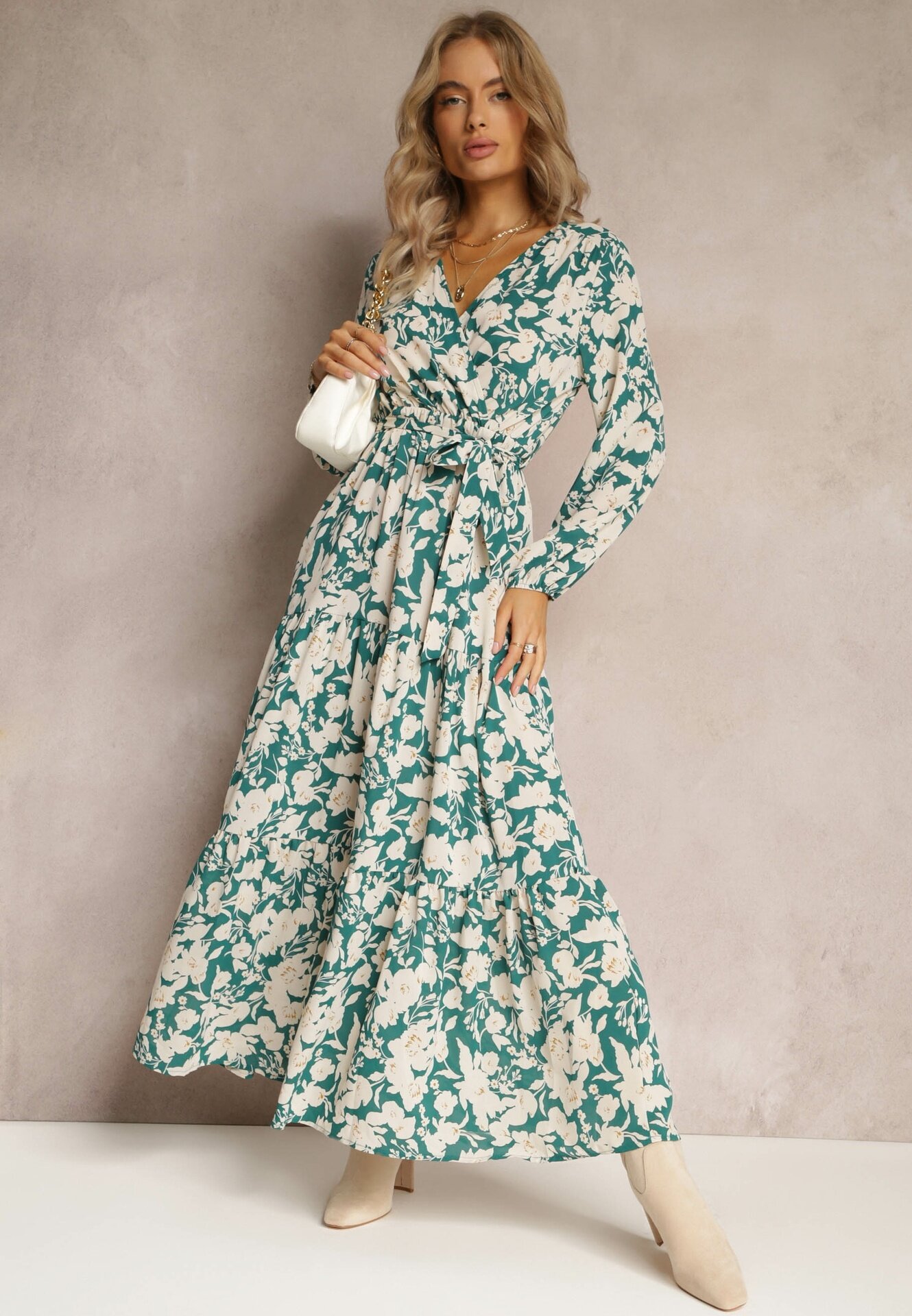 rosa Rochie Verde Chrysice