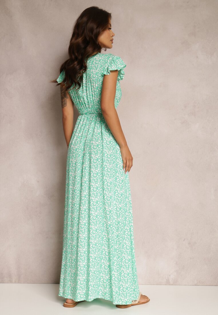 rosa Rochie Verde din Viscoză Appamene