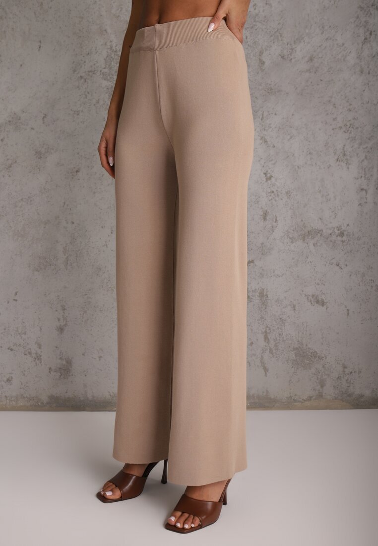 rosa Set Bej Vestă și Pantaloni Regular Annavie