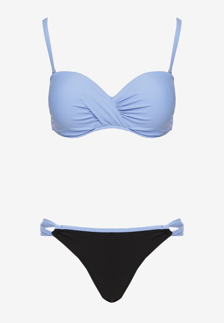 rosse line Bikini Albastru deschis Chiloți slip și Sutien cu încrețituri Sepiana