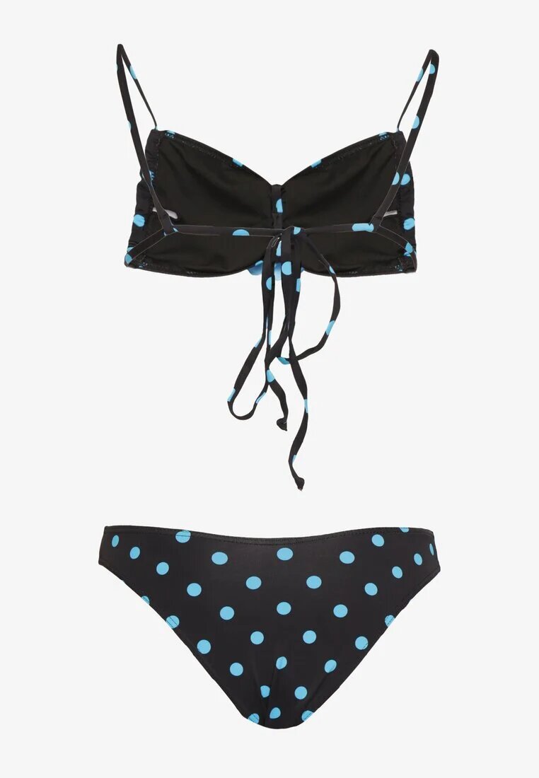rosse line Bikini Albastru deschis cu buline cu aplicații florale Sutien și Chiloți Loritia