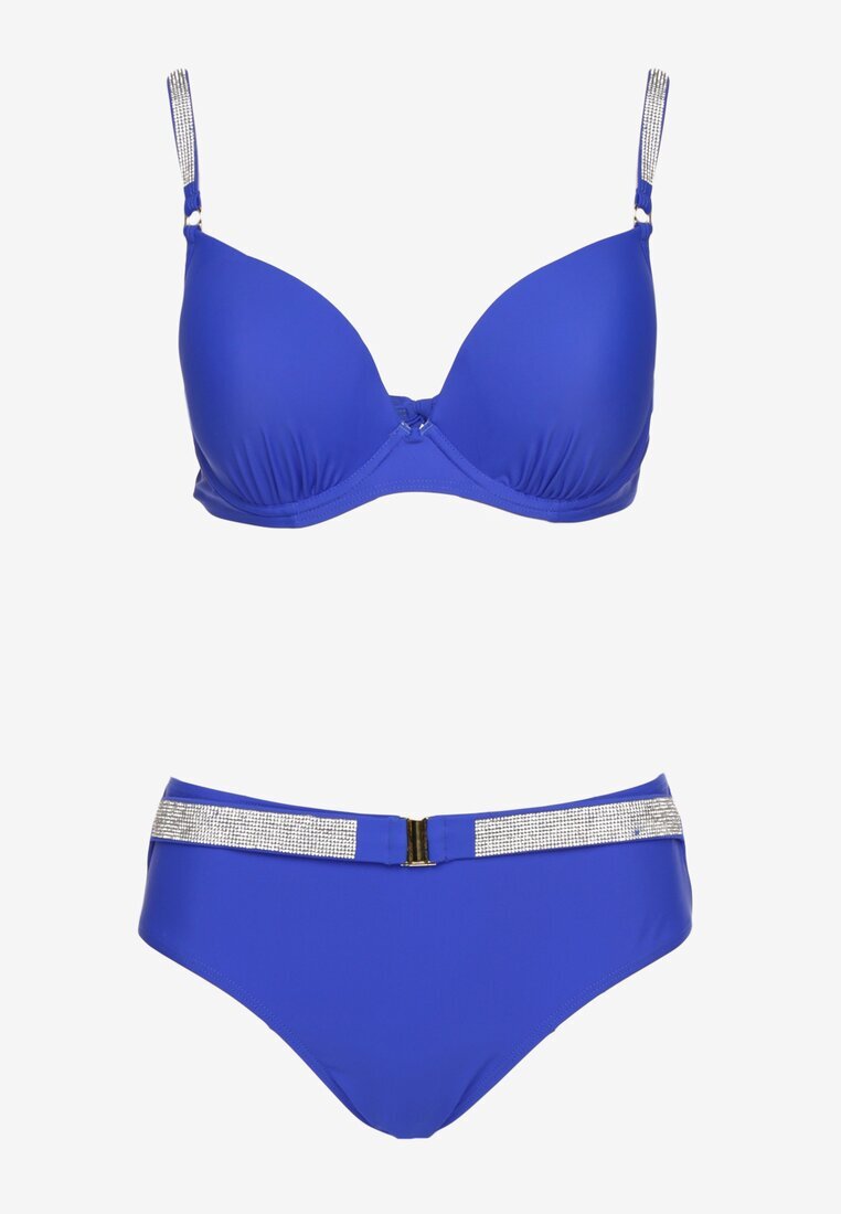 rosse line Bikini Albastru Slip și Sutien cu Zirconii Tenumela