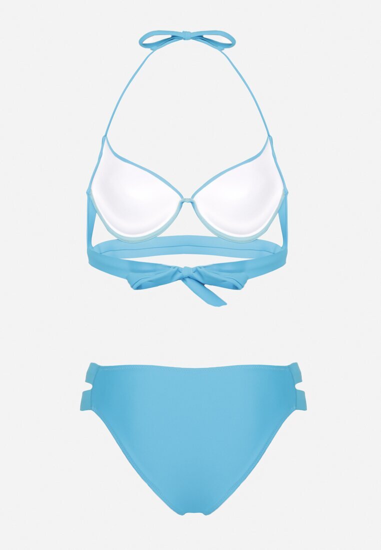 rosse line Bikini Chiloți albastru deschis cu decupaje și Sutien cu bretele decorative Kinalana