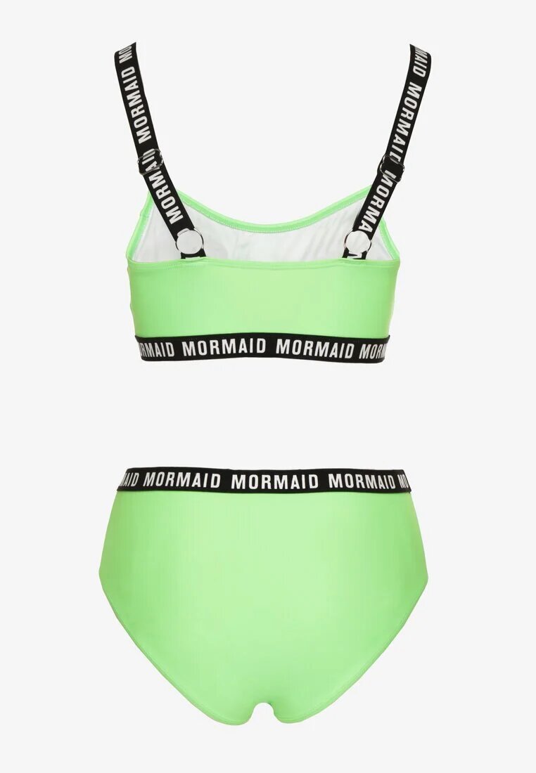 rosse line Bikini Chiloți tip slip verde deschis și Top sport Decorați cu inscripții Nevoneira