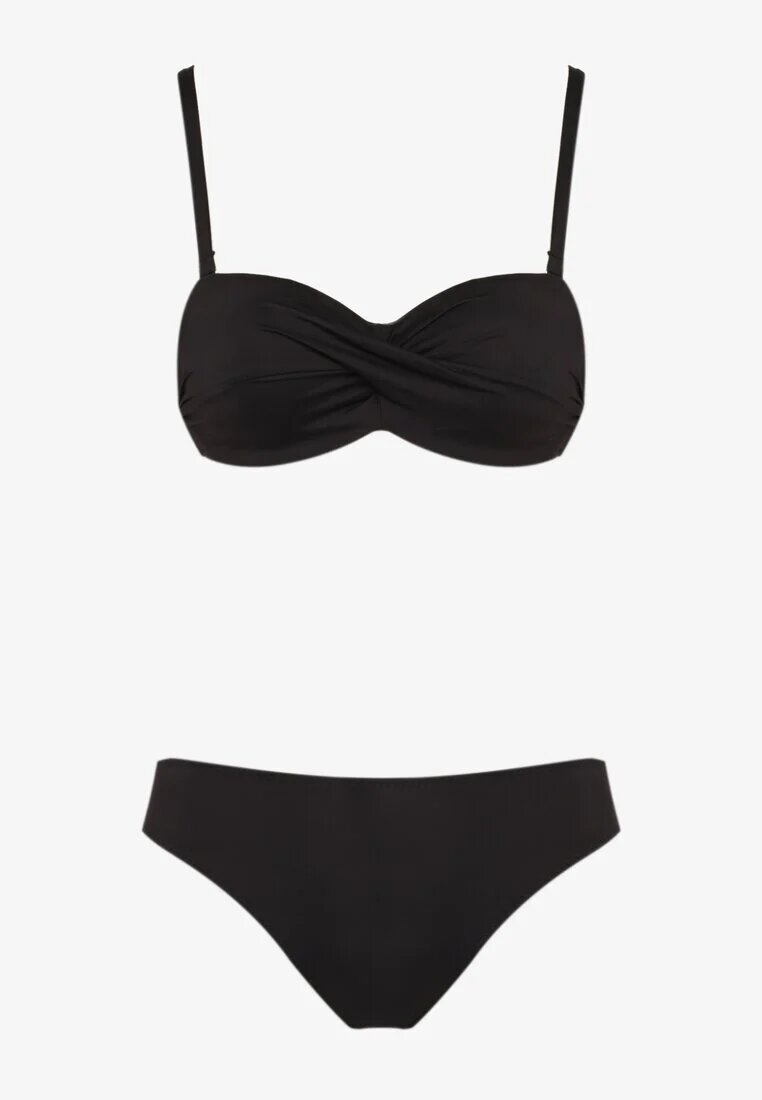 rosse line Bikini Negru 2 Perechi Chiloți tip slip și Sutien cu prindere la spate Galanoria