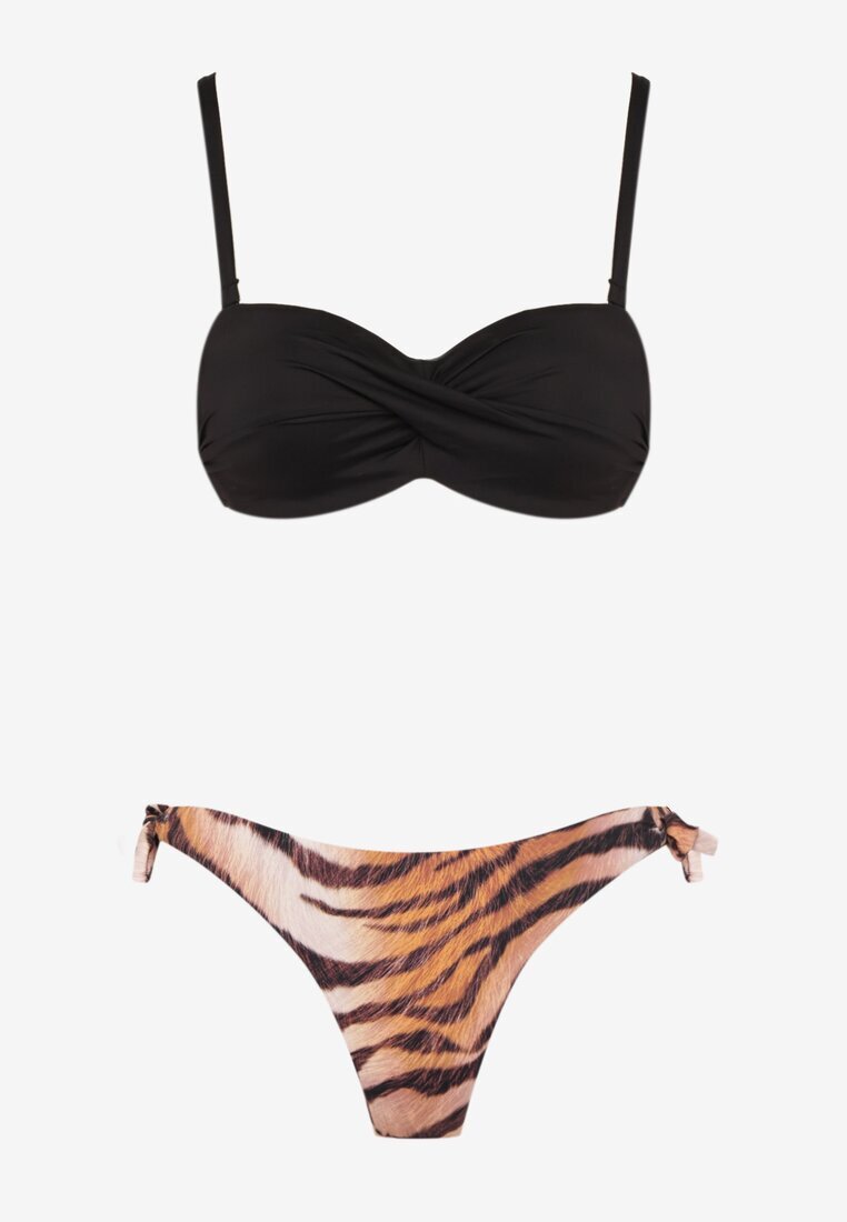 rosse line Bikini Negru 2 Perechi Chiloți tip slip și Sutien cu prindere la spate Galanoria