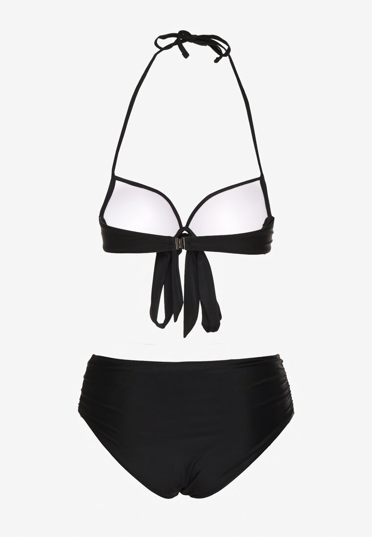 rosse line Bikini Negru Sutien cu înnodare și Chiloți tip slip Fevarelia