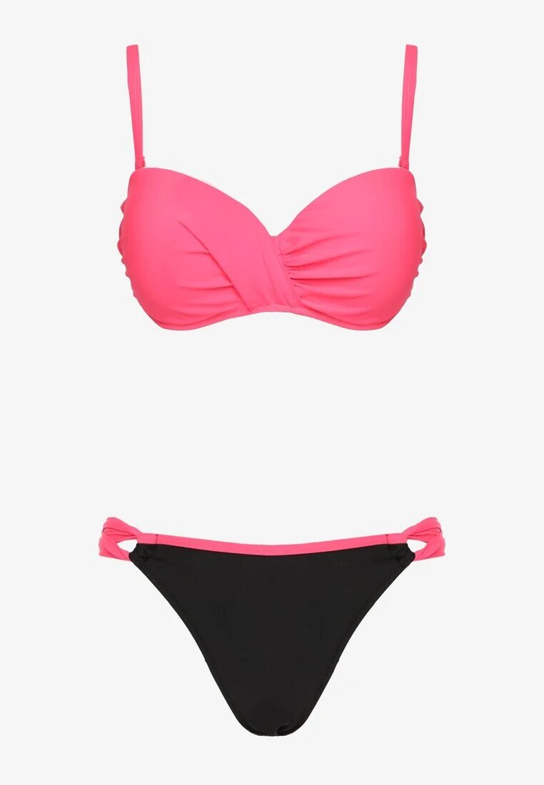 rosse line Bikini Roz închis Chiloți tip Figi și Sutien cu încrețituri Sepiana