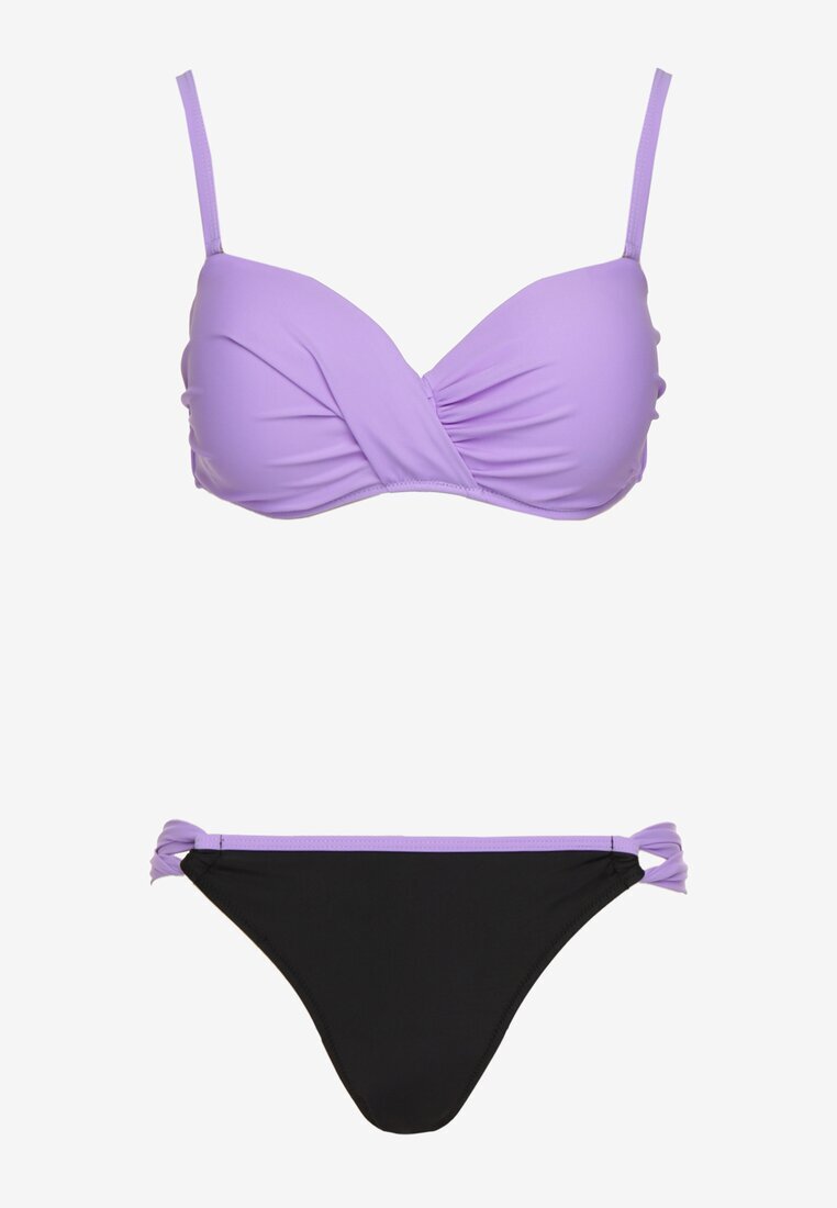 rosse line Bikini violet Chiloți slip și Sutien cu încrețituri Sepiana