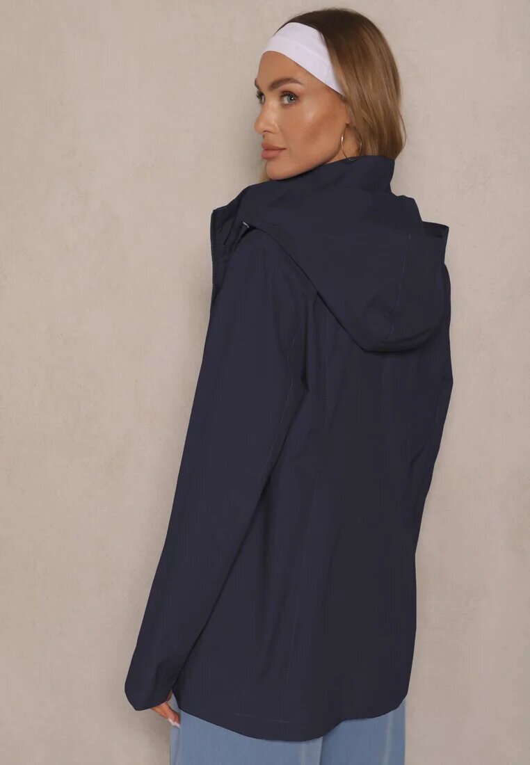 rosse line Geacă Bleumarin în Stil Windbreaker cu Glugă Detașabilă Ndivena