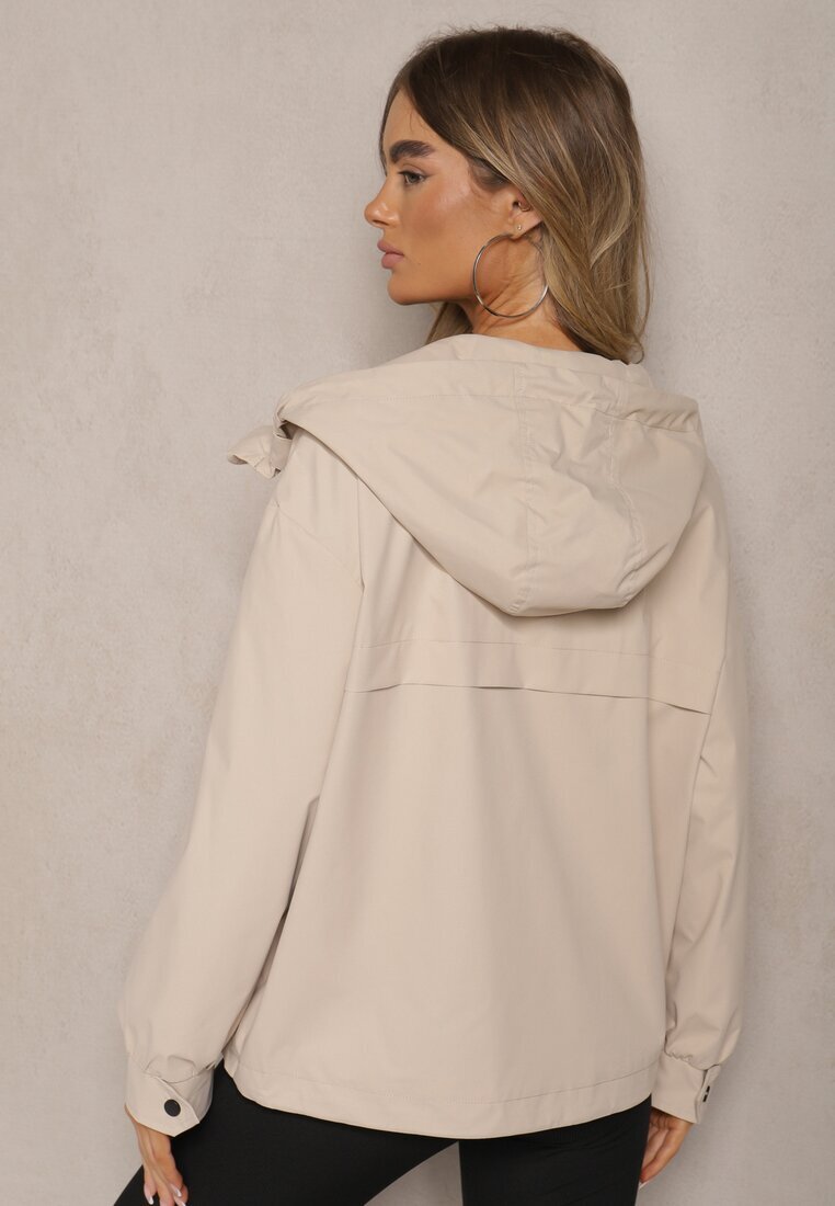 rosse line Jachetă Bej în stil windbreaker decorată cu buzunare Bralisa