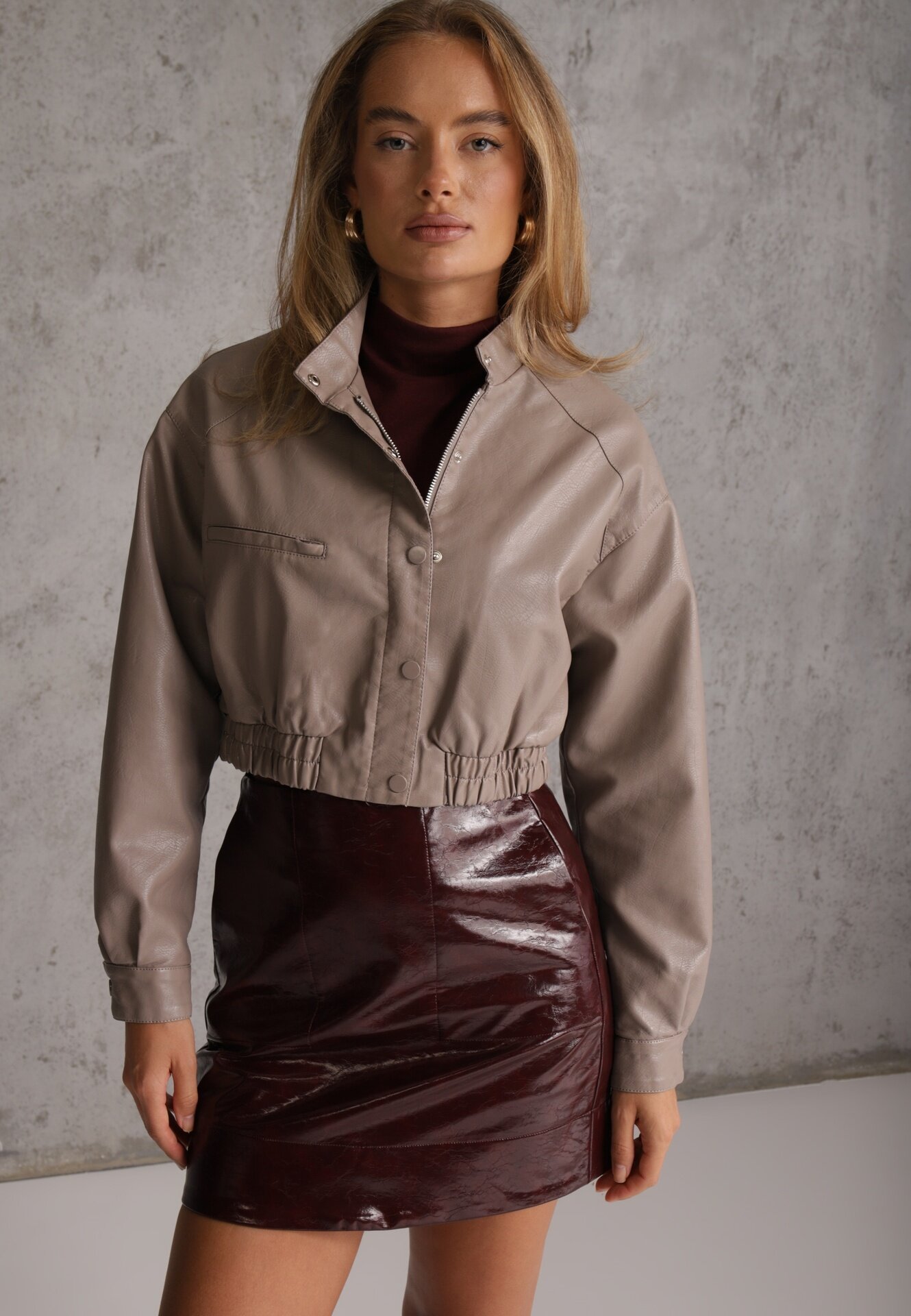 rosse line Jachetă de tranziție bomber crop Acalline Bej închis