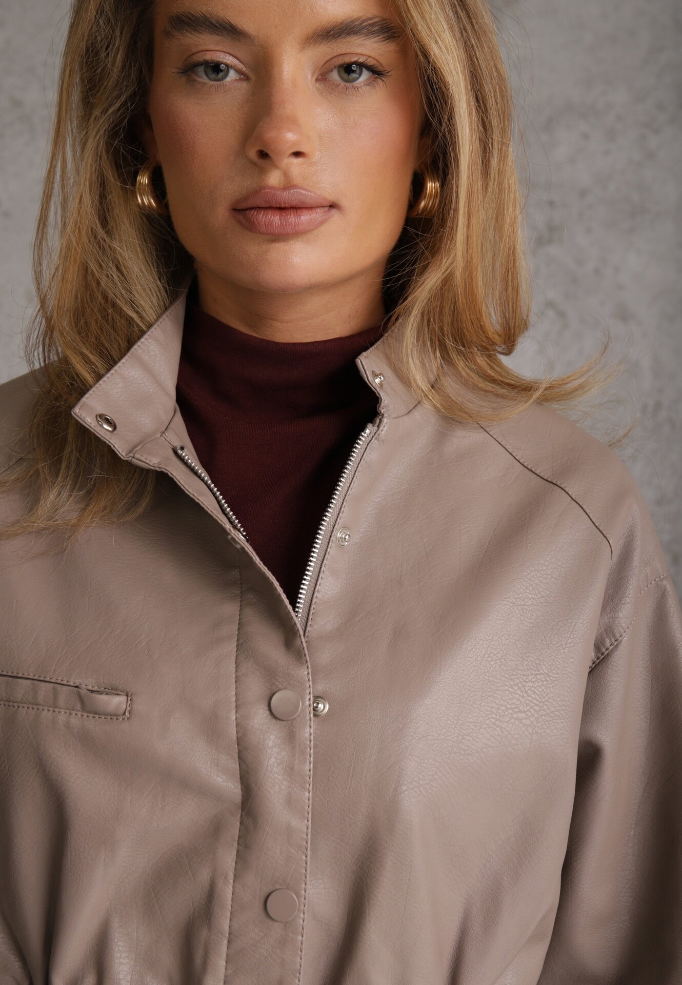 rosse line Jachetă de tranziție bomber crop Acalline Bej închis