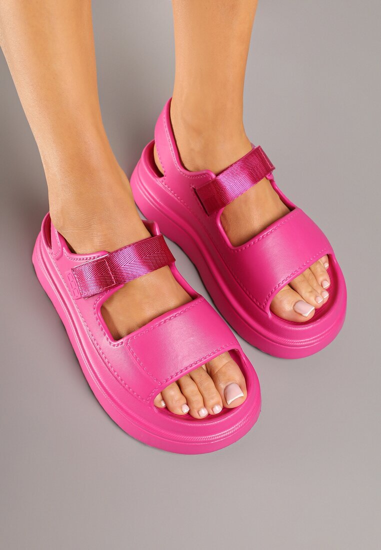  Sandale Fucsia cu platformă în stil sportiv Lisilia