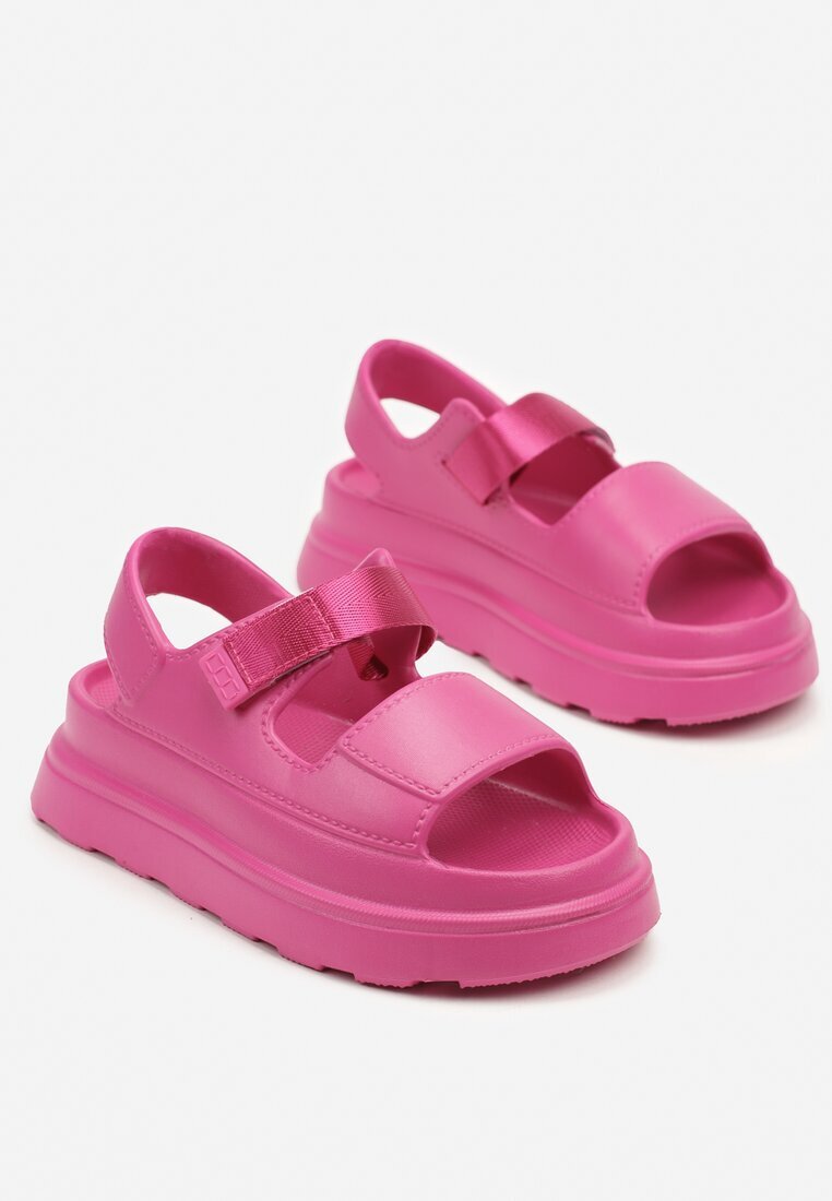  Sandale Fucsia cu platformă în stil sportiv Lisilia
