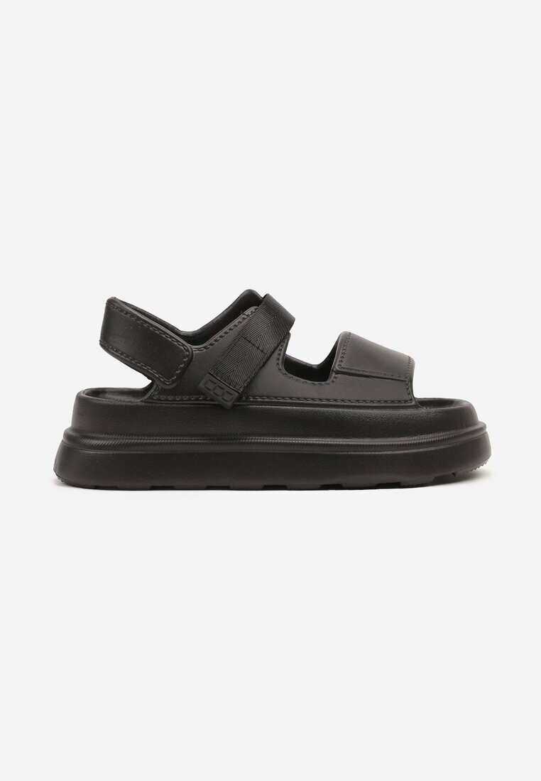  Sandale Negre cu platformă stil sportiv Lisilia