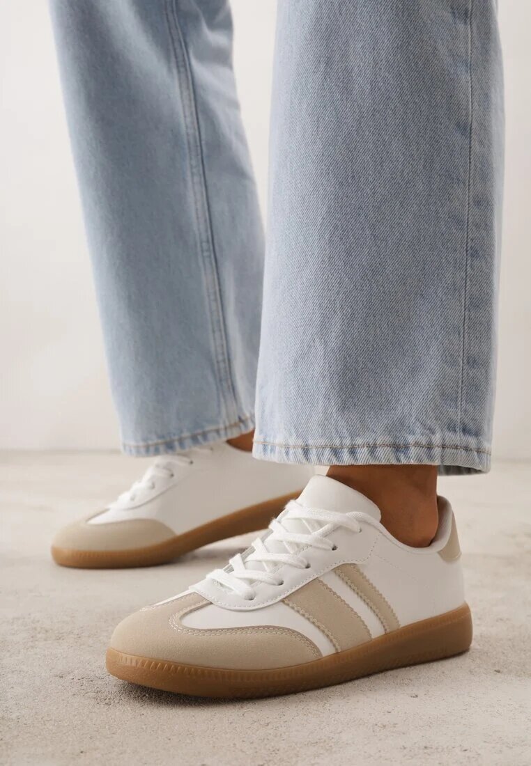 seastar Adidași Bej și Alb în stil Tenis cu dungi Danareth