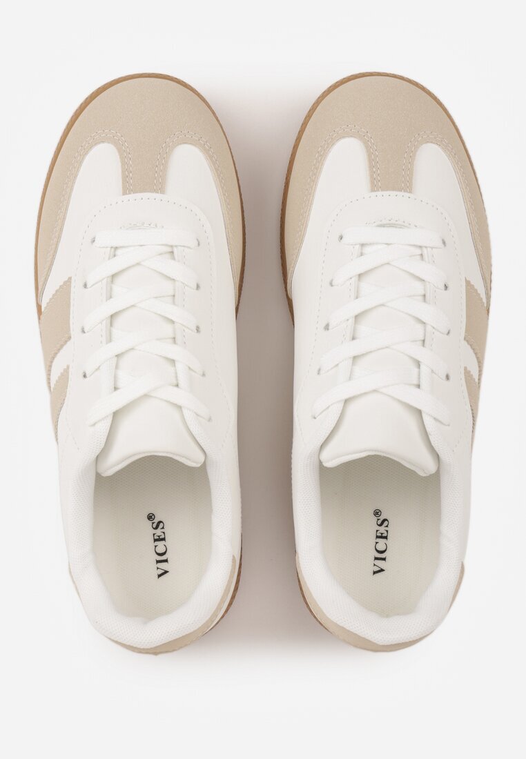 seastar Adidași Bej și Alb în stil Tenis cu dungi Danareth