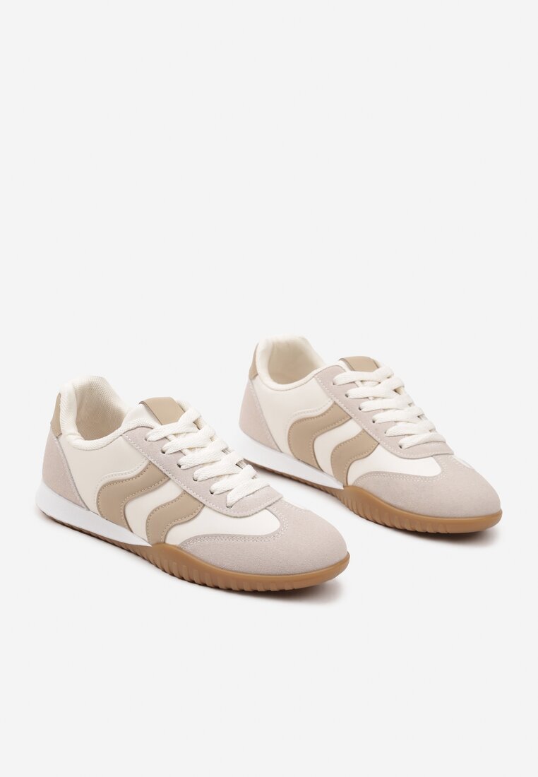 seastar Sneakers Bej Iconici Tenisi Decorați cu cusături Welluria